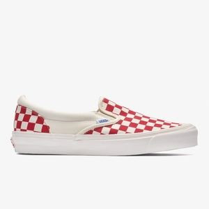 OG Classic Red Checkered Slip On Vans Unisex New